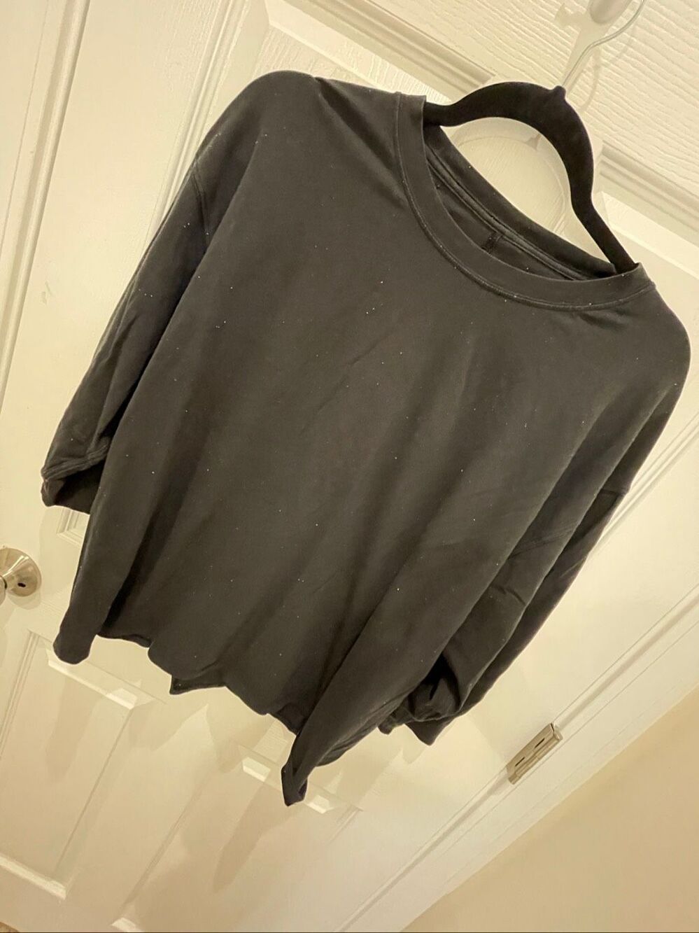 lululemon Women’s XL Black Multicolor Speckled Short Sleeve Top